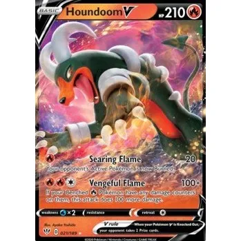 Karetní hra Pokémon DAA 021/189 Houndoom V - Darkness Ablaze