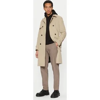 Dámský kabát HUGO Trenčkot Maluks 50535072 Béžová Regular Fit 58