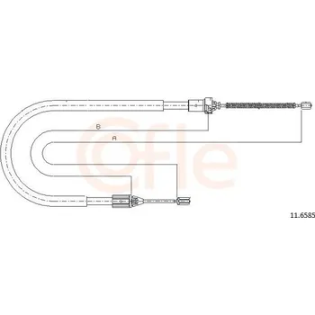 Auto-moto Tažné lanko, parkovací brzda COFLE 11.6585