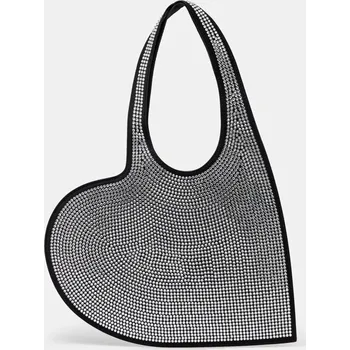 Kabelka Kabelka Coperni Crystal-Embellished Mini Heart Tote COPBA14BIS455 černá 99X, vel. ONE SIZE