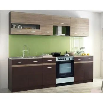 Kuchyňská linka Kuchyňská linka Livia 180/240 Dub sonoma tmavá/dub sonoma světlá