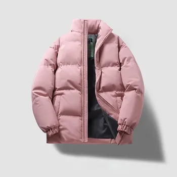 Pánský zimní kabát Pánská zimní bunda ND843 Barva: Růžová, Velikost: 4XL