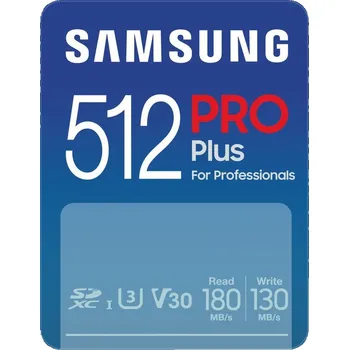 Samsung SDXC PRO PLUS 512 GB UHS-I U3…