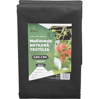 Mulčovací textilie Černá netkaná textilie 1,6 x 5m,50g/m2