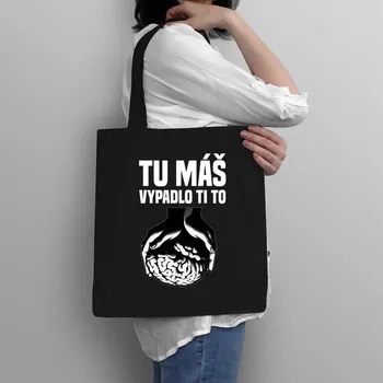 Žertovný předmět Tu máš - vypadlo ti to - taška s potiskem