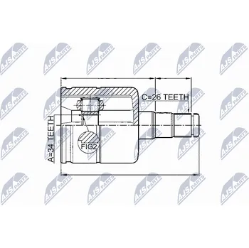 Sada kloubů, hnací hřídel NTY NPW-VW-025