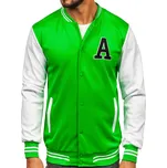 Zelená pánská přechodová baseballová bunda bomber Bolf 8B1157 - 2XL