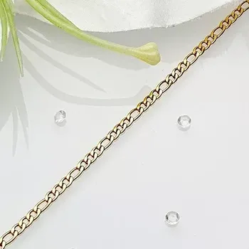 Náramek Ocelový pánský náramek zlatý -