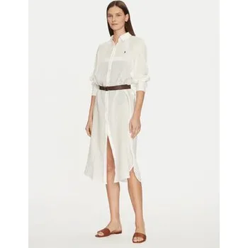 Oblečení a móda Polo Ralph Lauren Košilové šaty 21564379 Écru Regular Fit S