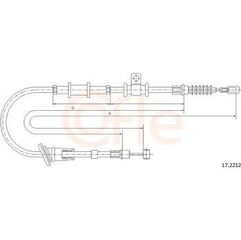 Brzdový systém Tažné lanko, parkovací brzda COFLE 17.2212