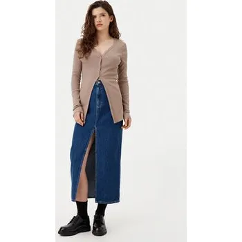 Dámský svetr Calvin Klein Jeans Kardigan J20J224761 Béžová Slim Fit M