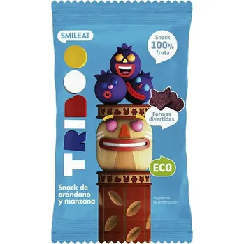 Dětská výživa SMILEAT BIO 100% ovocné měkké bonbónky jablko a borůvky (25g)