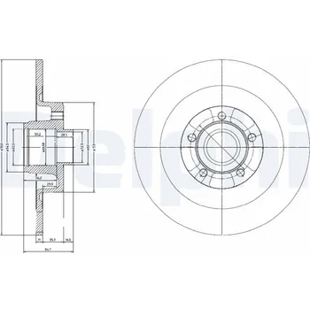 Brzdový kotouč Brzdový kotouč DELPHI BG9024RS