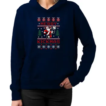 Žertovný předmět Merry Kickmas - dámská mikina s potiskem