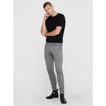Pánské kalhoty Only & Sons Chino kalhoty Mark 22010209 Šedá Slim Fit 36_32