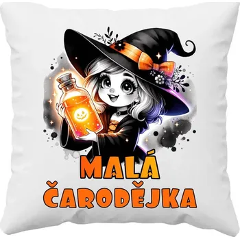 Žertovný předmět Malá čarodějka - polštář s potiskem