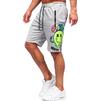 Pánské oblečení Šedé pánské teplákové kraťasy Bolf HS7195 - 2XL