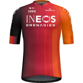 cyklistický dres GOBIK Cyklistický dres s krátkým rukávem - ODYSSEY INEOS GRENADIERS 2025 - oranžová/červená