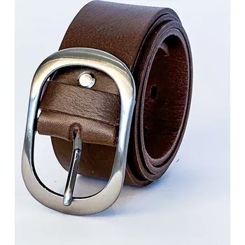 Opasek Dámský kožený pásek DM-3,5-24-020 hnědý , Obvod pasu / celková délka pásku 100cm