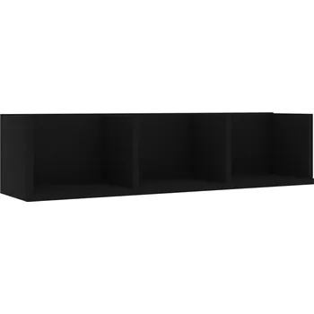 Nástěnná police na CD černá 75 x 18 x 18 cm černá