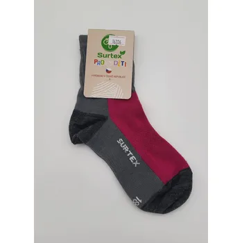 Pánské ponožky Surtex dětské ponožky LÉTO 70% merino fuchsiové Velikost EU: 20-23