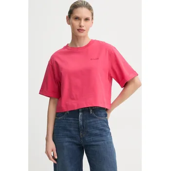 Pánské tričko Bavlněné tričko Pinko červená barva, 104882 A2HN 104882.A2HN 29X, vel. XS