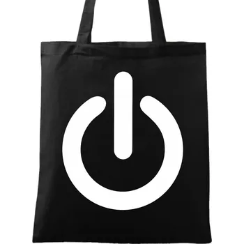 Nákupní taška Bavlněná taška ON nebo OFF? Power On Switch On Turn Off Icon (Barva: Černá)