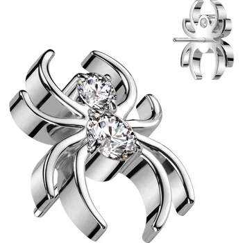 Piercing Atreya Titanová bezzávitová koncovka Pavouk Barva: Čirá