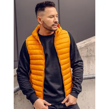 Pánská vesta Kamelová pánská prošívaná vesta s kapucí Bolf LY36A - 2XL