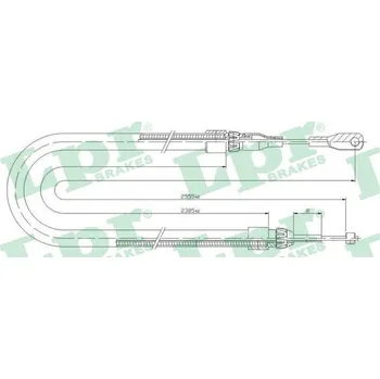 Lanko parkovací brzdy Tažné lanko, parkovací brzda LPR C0399B