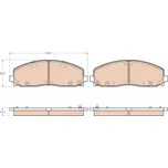 Sada brzdových destiček, kotoučová brzda TRW GDB1944