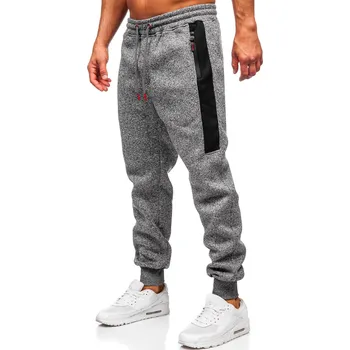 Pánské kalhoty Antracitové pánské zateplené jogger tepláky Bolf Q1102 - XL