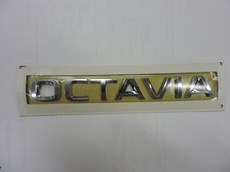 Nápis OCTAVIA, ORIGINAL 5E08536872ZZ, pro OCTAVIA, III. 5E. Typové číslo: 5E08536872ZZ,5E08536872ZZ,5E08536872ZZ