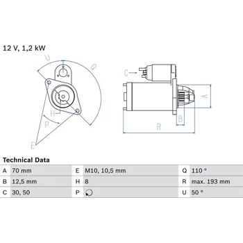 Startér Startér BOSCH 0 986 017 661