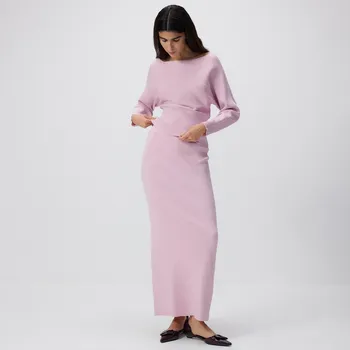 Dámská sukně Reserved - Úpletová maxi sukně - pastelově růžová - 914FW-03X - 914FW-03X-L