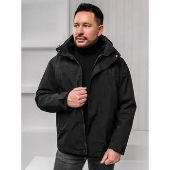 Pánská parka Černá pánská sportovní zimní bunda s podšívkou Bolf 5M3262A1 - XL
