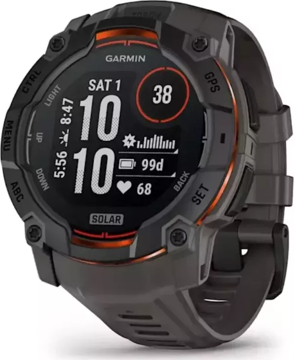Garmin - 010-02935-00 - Instinct® 3 - 50 mm, SOLAR, Black s charcoal páskem