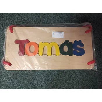 Dětská houpačka Houpačka Cubs dřevěná sedák se jménem TOMÁŠ .