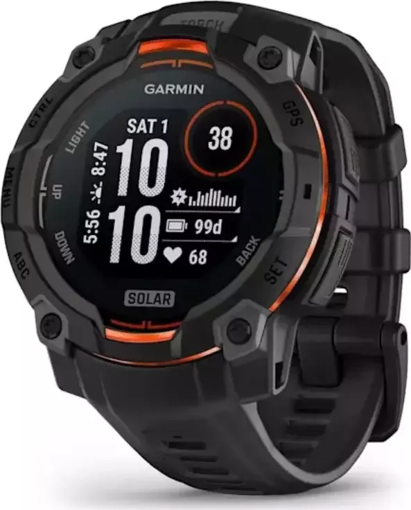 Garmin - 010-02934-00 - Instinct® 3 - 45 mm, SOLAR, Černé s černým páskem