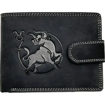Peněženka Luxusní kožená peněženka s horoskopem Perfektní dárek pro každého Varianta: Býk černá