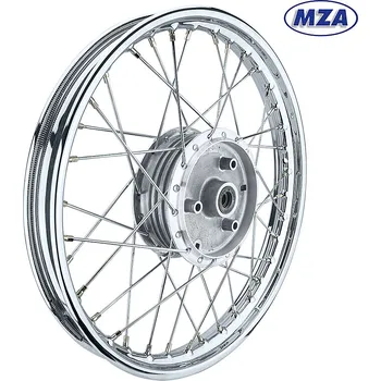 Kolo pro motocykl Kolo kompletní Simson ocelový ráfek 1,5x16 (paprsek chrom) - MZA