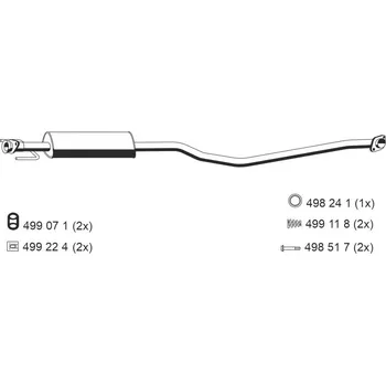 Tlumič výfuku Střední tlumič výfuku ERNST 043021