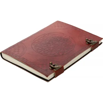 Karnevalový kostým Leather Journals Starožitný ručně vázaný kožený zápisník s reliéfní ražbou prolínajících se kruhů