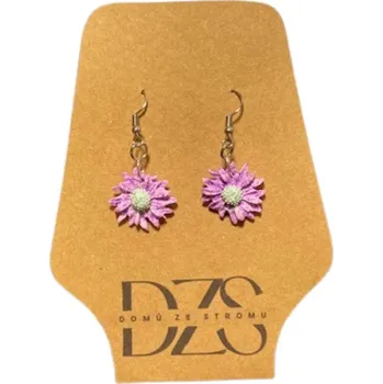 Náušnice Náušnice - Fialovo zelené květy