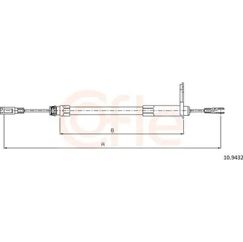 Auto-moto Tažné lanko, parkovací brzda COFLE 10.9432