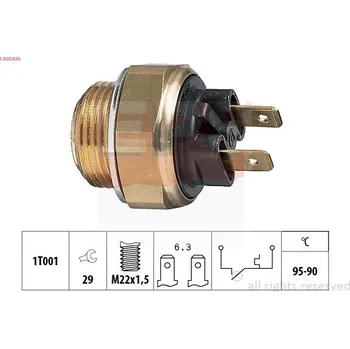 Ventilátor topení a klimatizace Teplotní spínač, větrák chladiče EPS 1.850.020