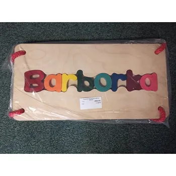 Dětská houpačka Houpačka Cubs dřevěná sedák se jménem BARBORKA .