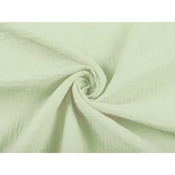 Mušelín dvojitá gázovina MSN-030 Pastelově pistáciová - metráž šířka 140 cm