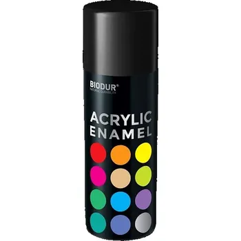 Barva ve spreji Biodur Akrylový email ve spreji - lesklá černá 400 ml/RAL 9005