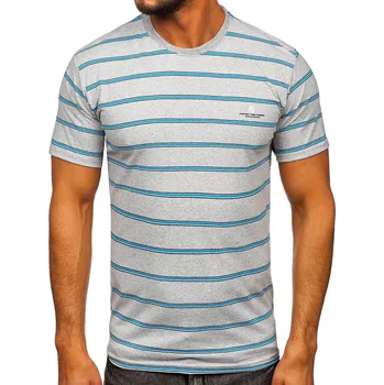 Pánská móda Šedé pánské tričko Bolf 14952 - 2XL